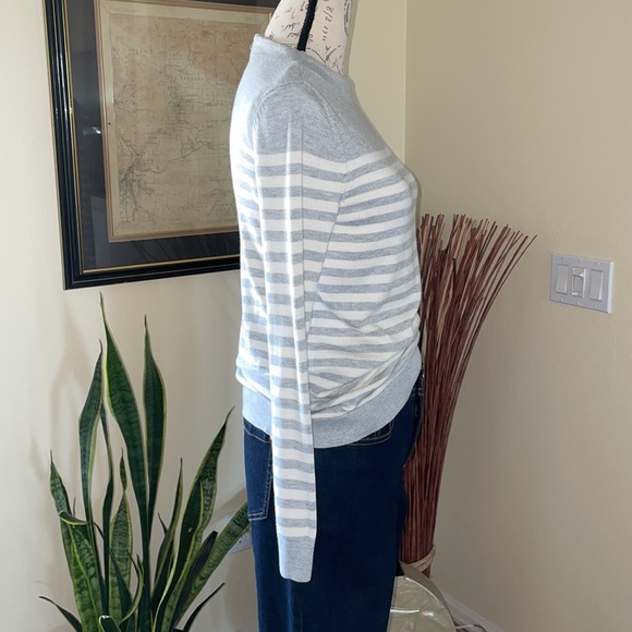 Talbots MockNeck Striped Knit Sweater - Picture 6 of 8